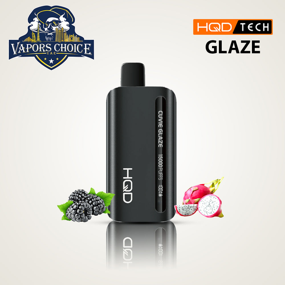 HQD CUVIE GLAZE (50mg) 15000 PUFFS - DISPOSABLE VAPE Black Dragon UAE Ras Al Khaimah