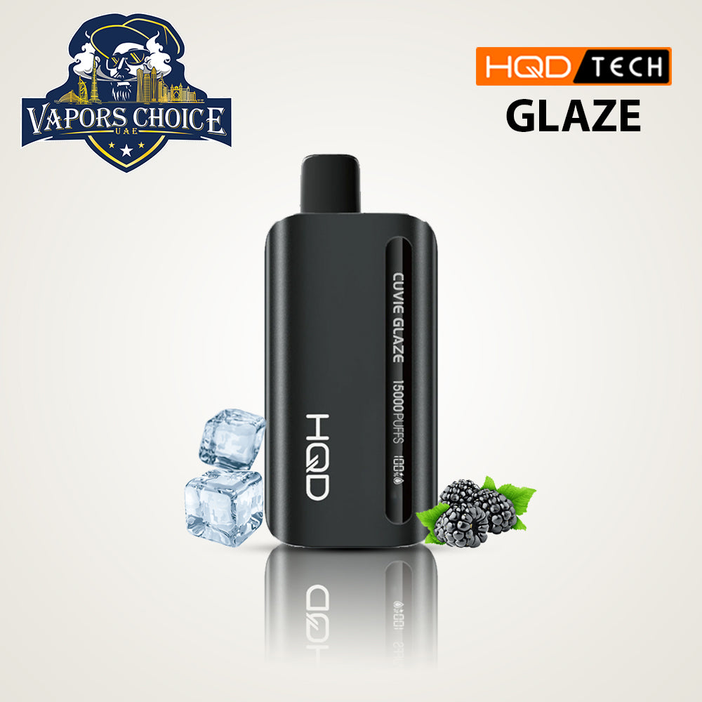 HQD CUVIE GLAZE (50mg) 15000 PUFFS - DISPOSABLE VAPE Black Ice UAE Sharjah