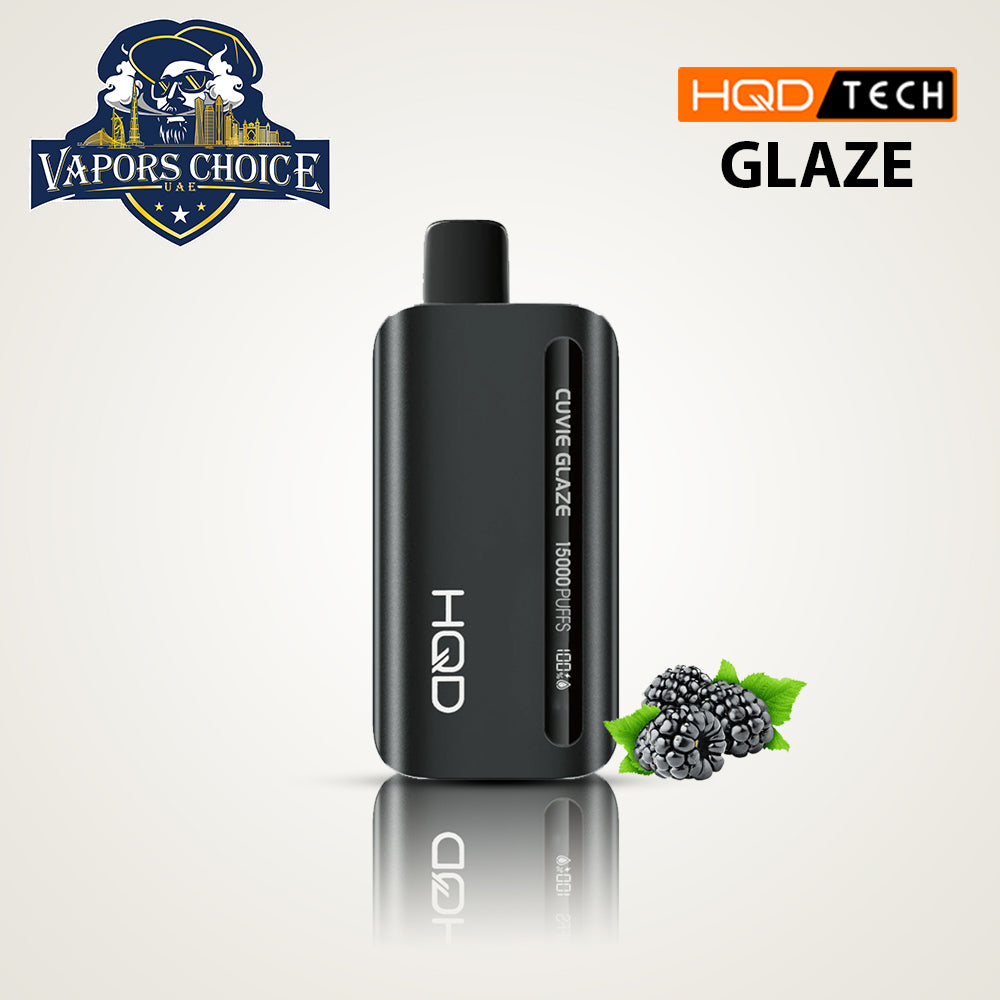 HQD CUVIE GLAZE (50mg) 15000 PUFFS - DISPOSABLE VAPE Black Winter UAE Ajman