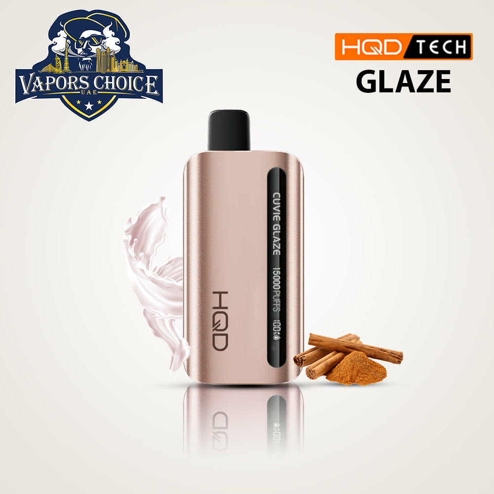 HQD CUVIE GLAZE (50mg) 15000 PUFFS - DISPOSABLE VAPE Cinna Milk UAE Fujairah
