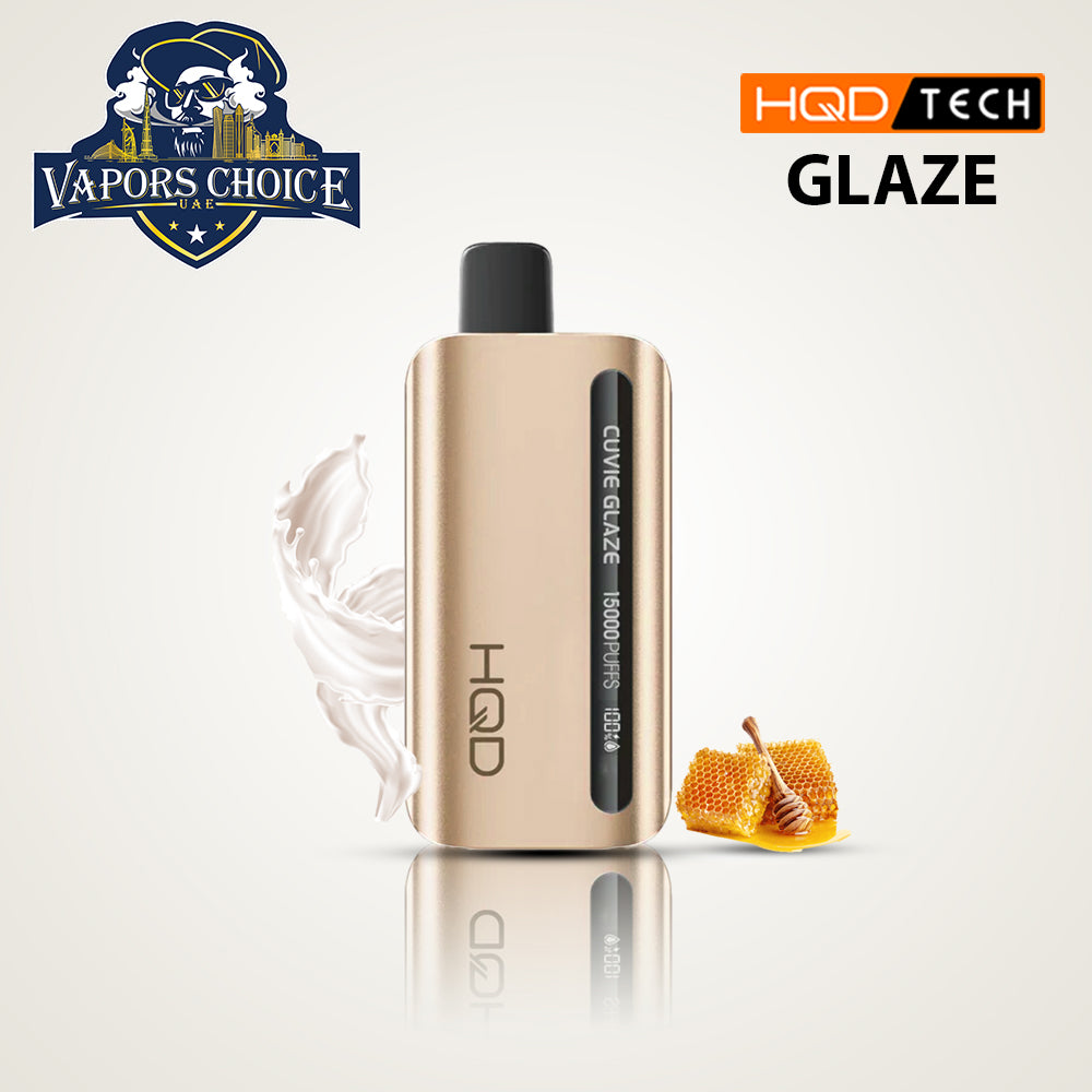 HQD CUVIE GLAZE (50mg) 15000 PUFFS - DISPOSABLE VAPE Milk Honey UAE Sharjah