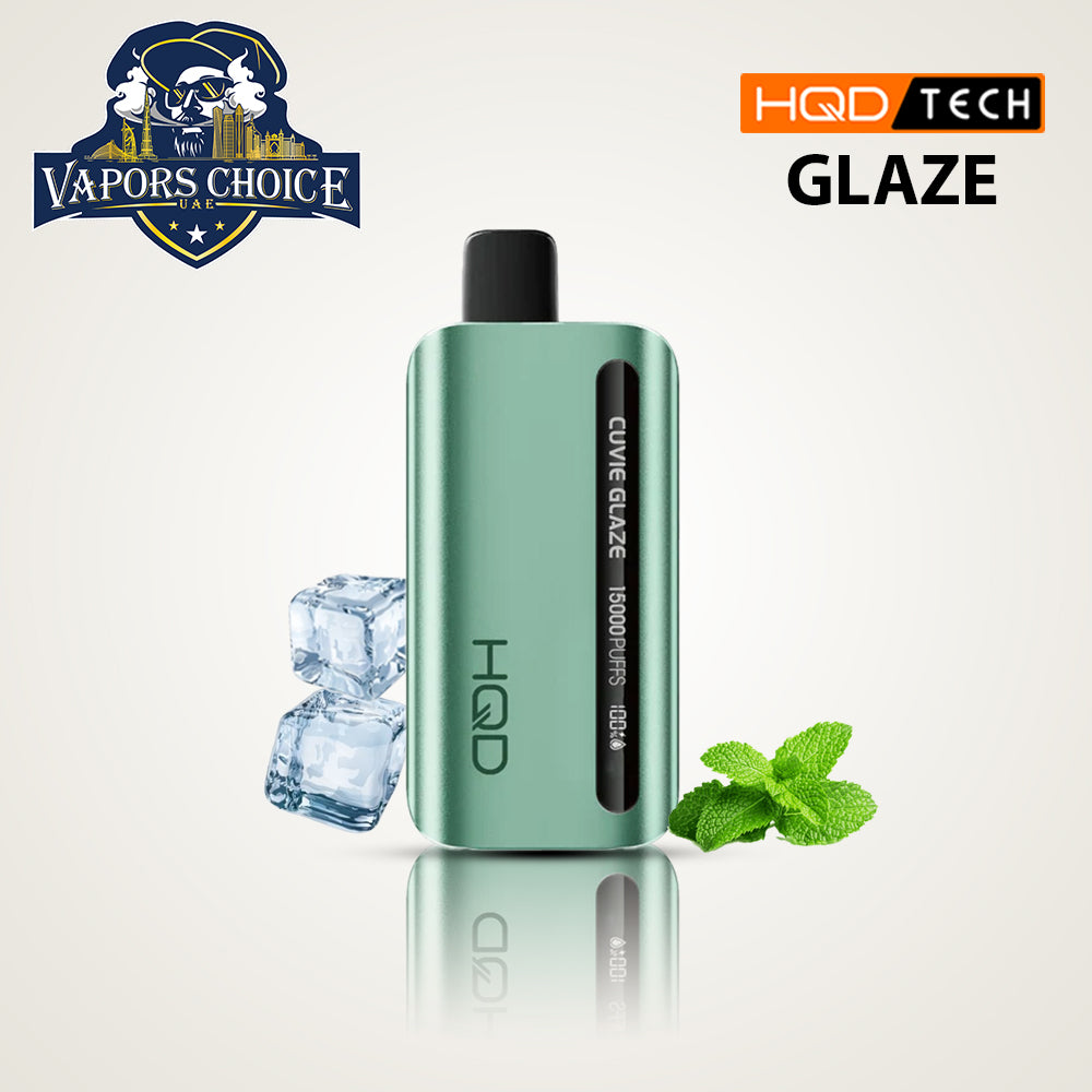 HQD CUVIE GLAZE (50mg) 15000 PUFFS - DISPOSABLE VAPE Ice Mint UAE Dubai
