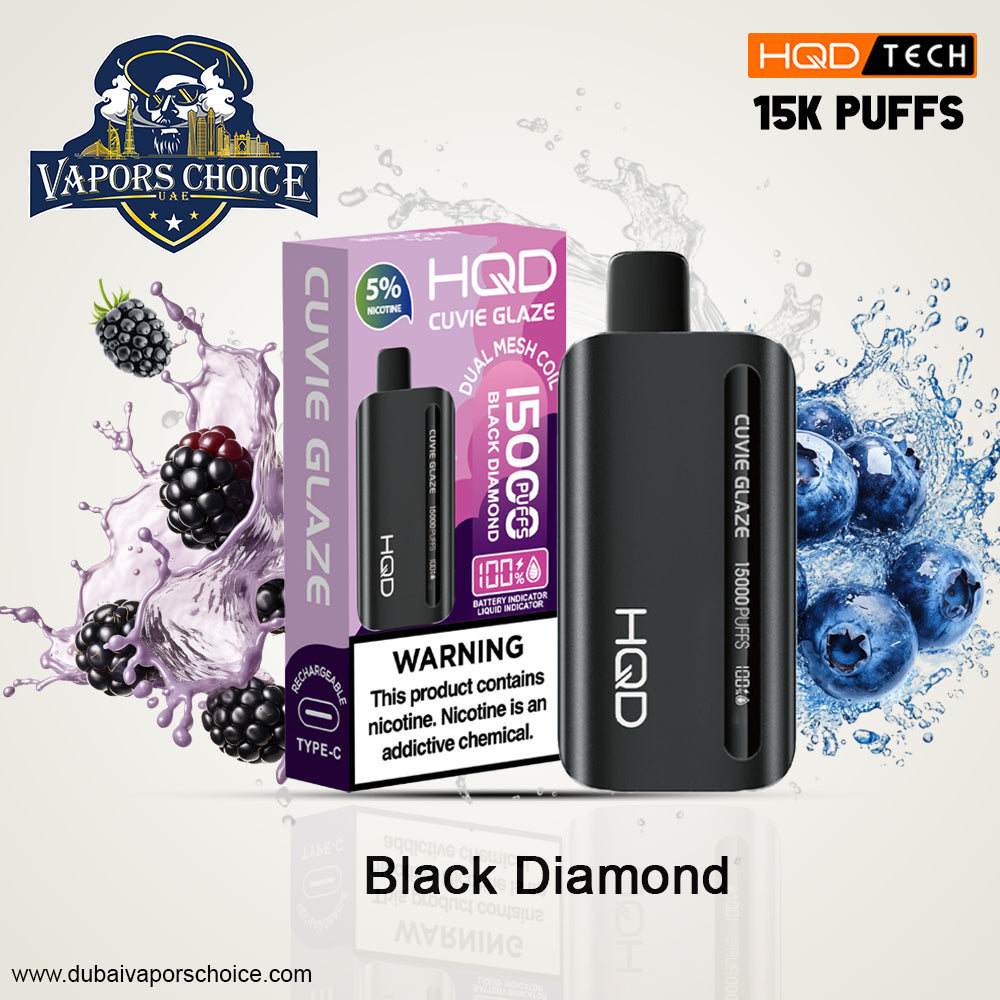 HQD CUVIE GLAZE (50mg)  15000 PUFFS  DISPOSABLE VAPE UAE Abu Dhabi & Al Ain