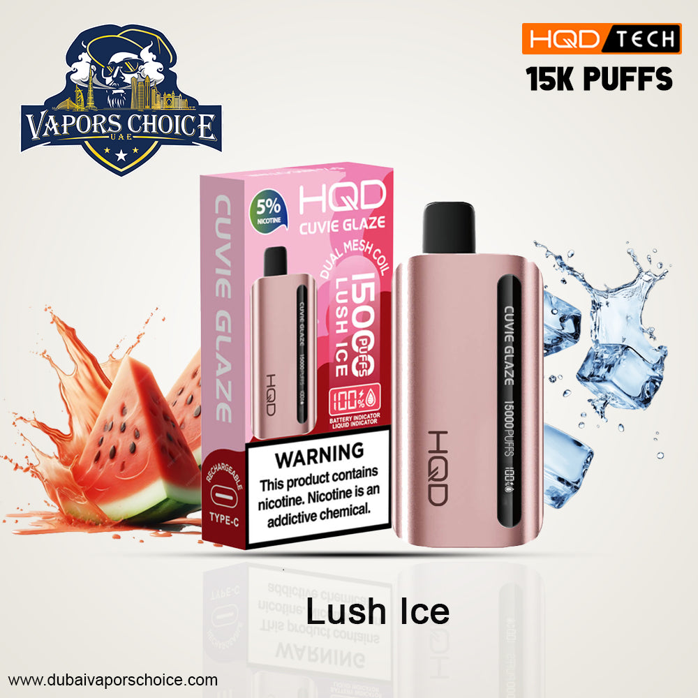 HQD CUVIE GLAZE (50mg)  15000 PUFFS  DISPOSABLE VAPE UAE Abu Dhabi & Al Fujairah 