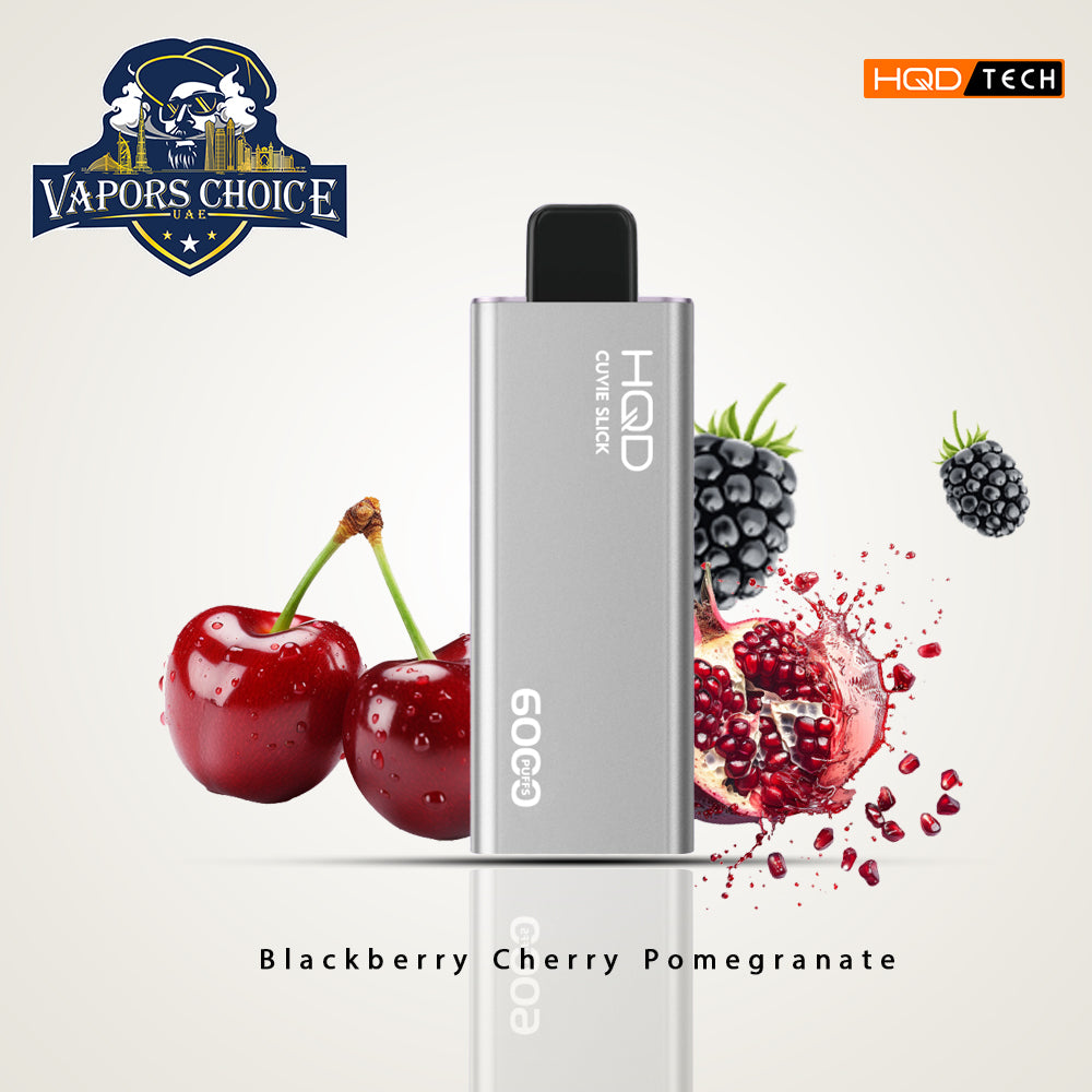 HQD CUVIE SLICK (50mg & 0mg) 6000 PUFFS - DISPOSABLE VAPE Blackberry Cherry Pomegranate UAE Ras Al-Khaimah & Al Ain