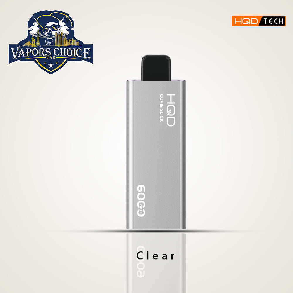 HQD CUVIE SLICK (50mg & 0mg) 6000 PUFFS - DISPOSABLE VAPE Clear UAE Abu Dhabi & Ras Al-Khaimah