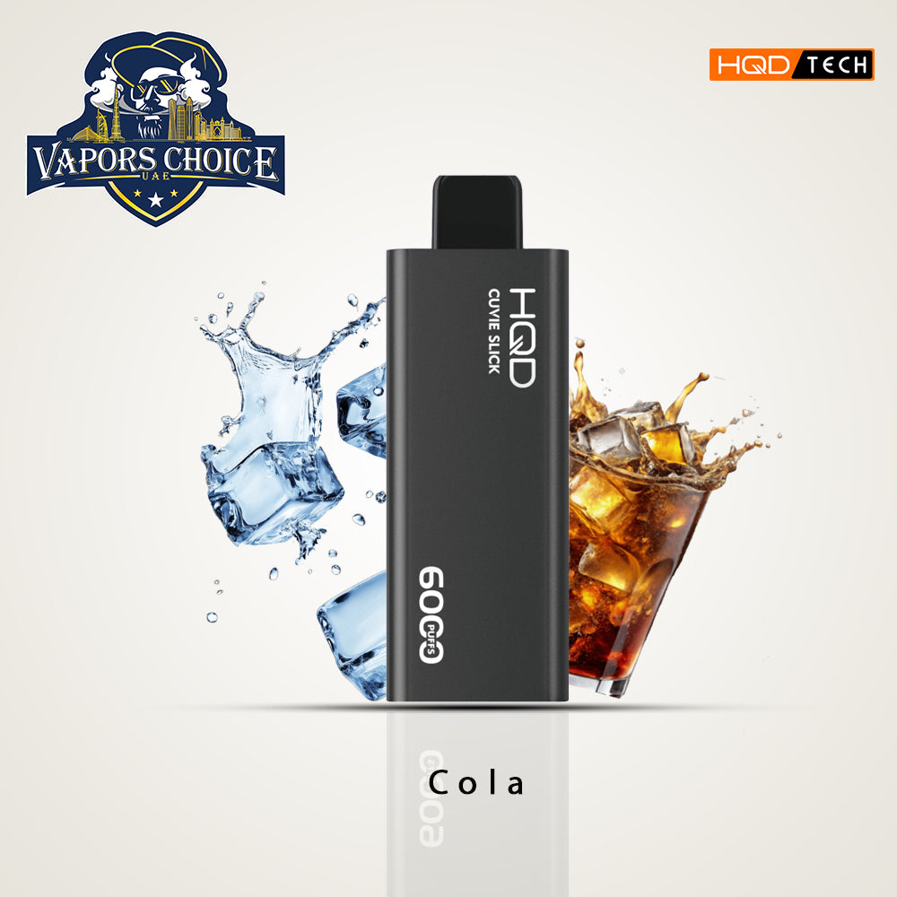 HQD CUVIE SLICK (50mg & 0mg) 6000 PUFFS - DISPOSABLE VAPE Cola UAE Dubai