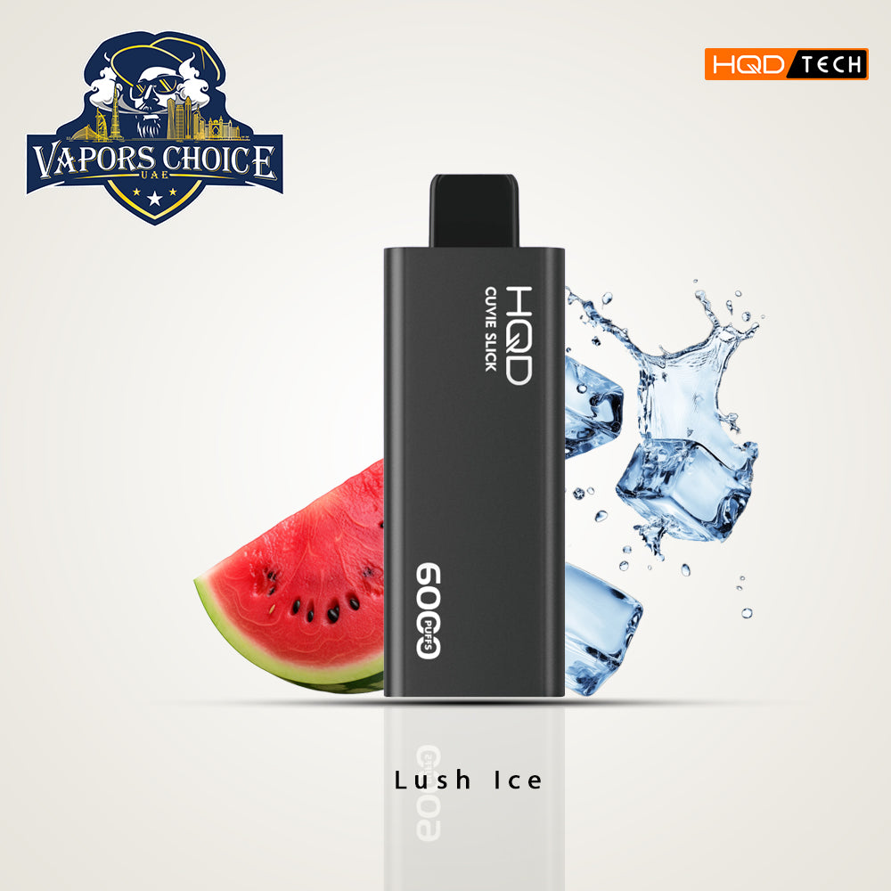 HQD CUVIE SLICK (50mg & 0mg) 6000 PUFFS - DISPOSABLE VAPE Lush Ice UAE Al Ain & Dubai