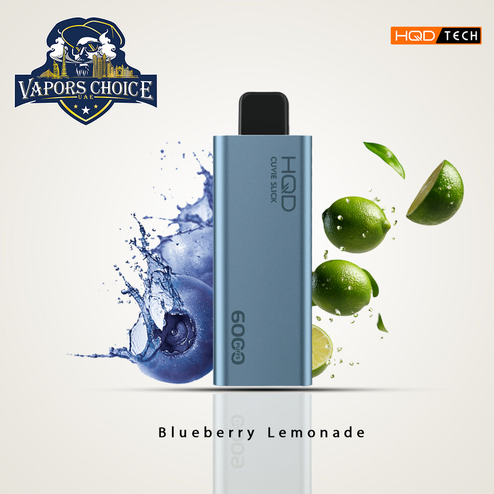 HQD CUVIE SLICK 6000 PUFFS - 0mg, 20mg &50mg - DISPOSABLE VAPE Blueberry Lemonade UAE Abu Dhabi & Fujairah 