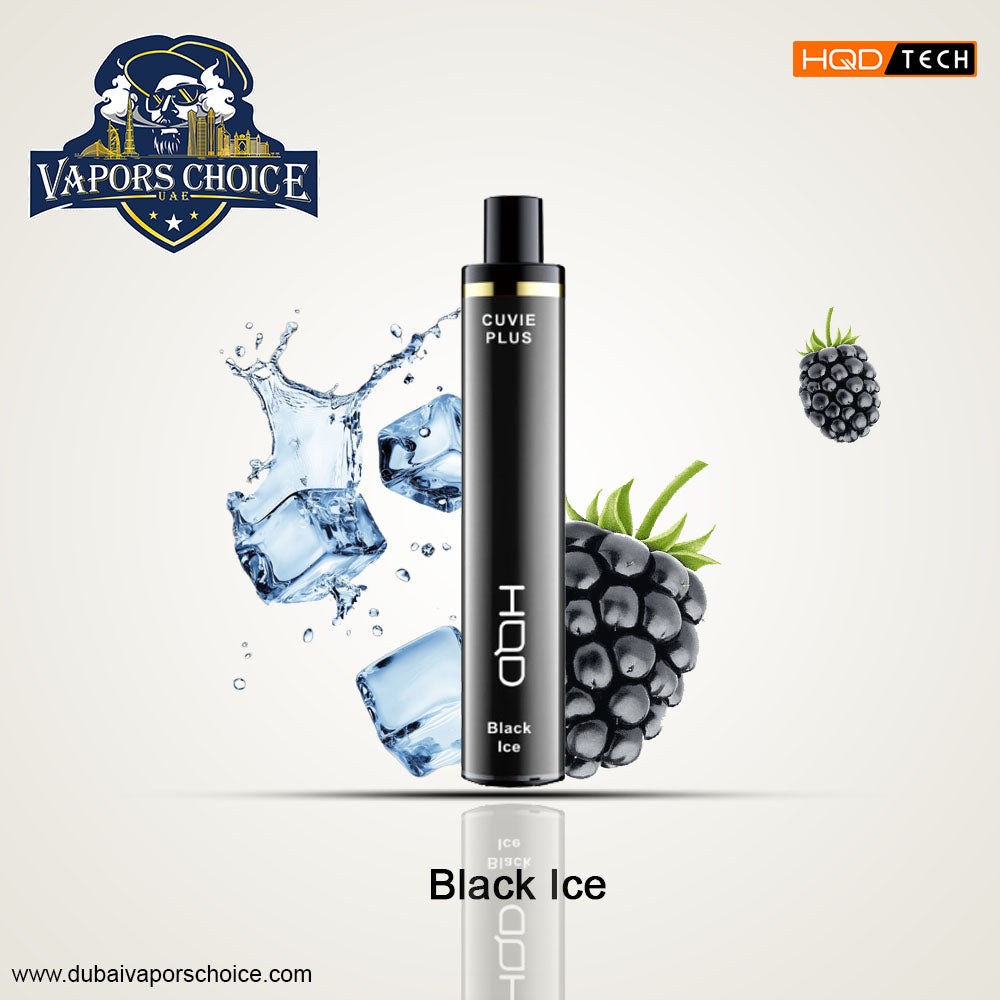 HQD Cuvie Plus (50mg) 1200 PUFFS - DISPOSABLE VAPE Black Ice UAE Al Sharjah