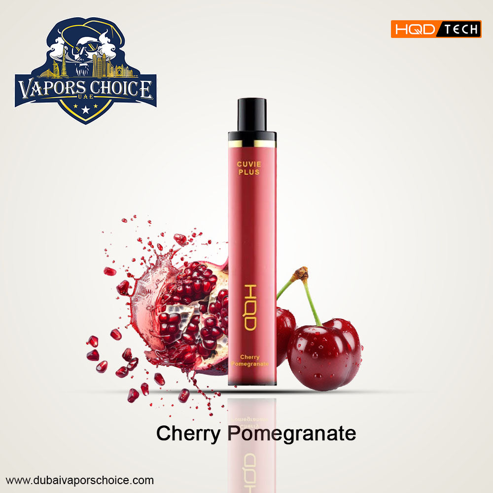 HQD Cuvie Plus (50mg) 1200 PUFFS - DISPOSABLE VAPE Cherry Pomegranate UAE Abu Dhabi & Dubai