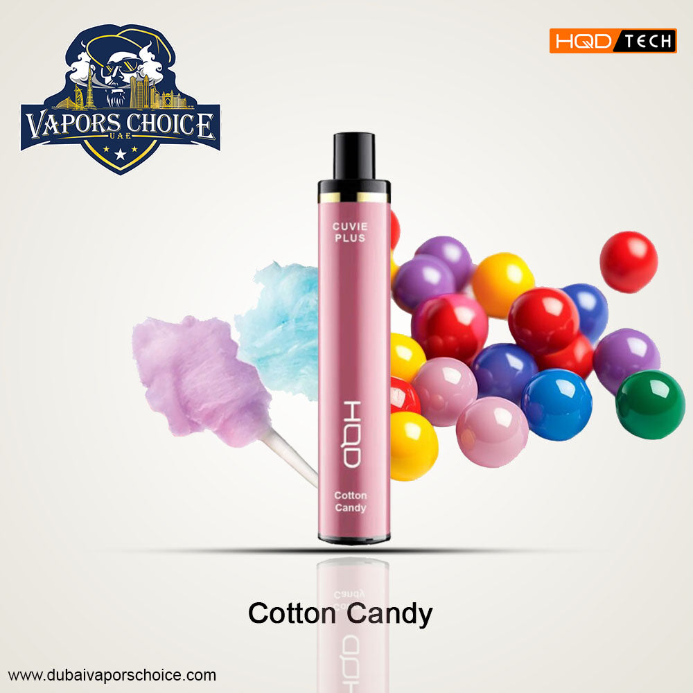 HQD Cuvie Plus (50mg) 1200 PUFFS - DISPOSABLE VAPE Cotton Candy UAE Abu Dhabi & Al Ain