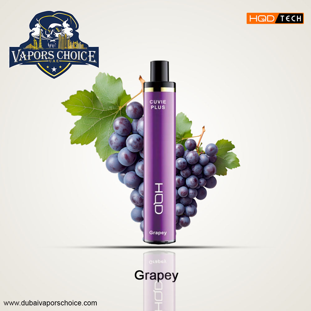 HQD Cuvie Plus (50mg) 1200 PUFFS - DISPOSABLE VAPE Grapey UAE Abu Dhabi & Fujairah
