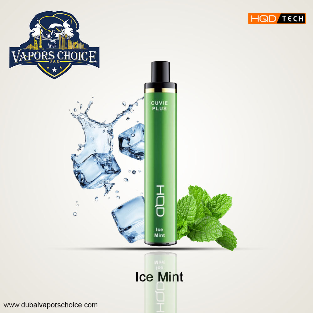 HQD Cuvie Plus (50mg) 1200 PUFFS - DISPOSABLE VAPE Ice Mint UAE Abu Dhabi & Ras Al-Khaimah