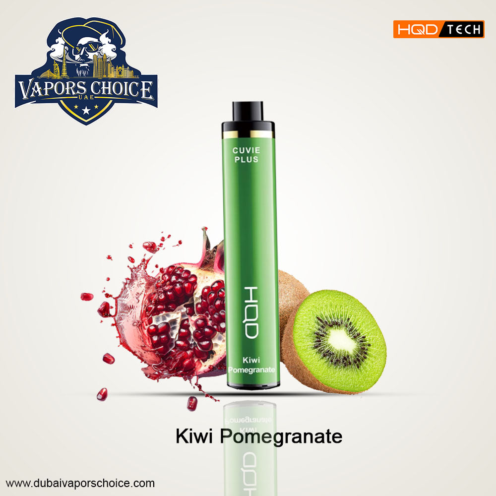 HQD Cuvie Plus (50mg) 1200 PUFFS - DISPOSABLE VAPE Kiwi Pomegranate UAE Dubai & Abu Dhabi