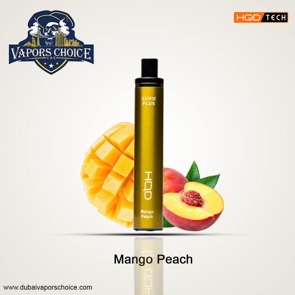 HQD Cuvie Plus (50mg) 1200 PUFFS - DISPOSABLE VAPE Mango Peach UAE Abu Dhabi