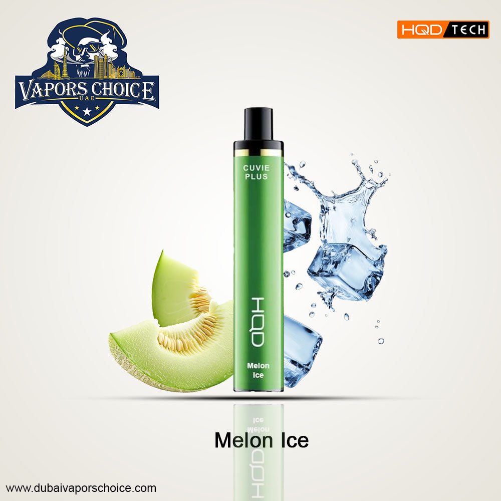 HQD Cuvie Plus (50mg) 1200 PUFFS - DISPOSABLE VAPE Melon Ice UAE Abu Dhabi