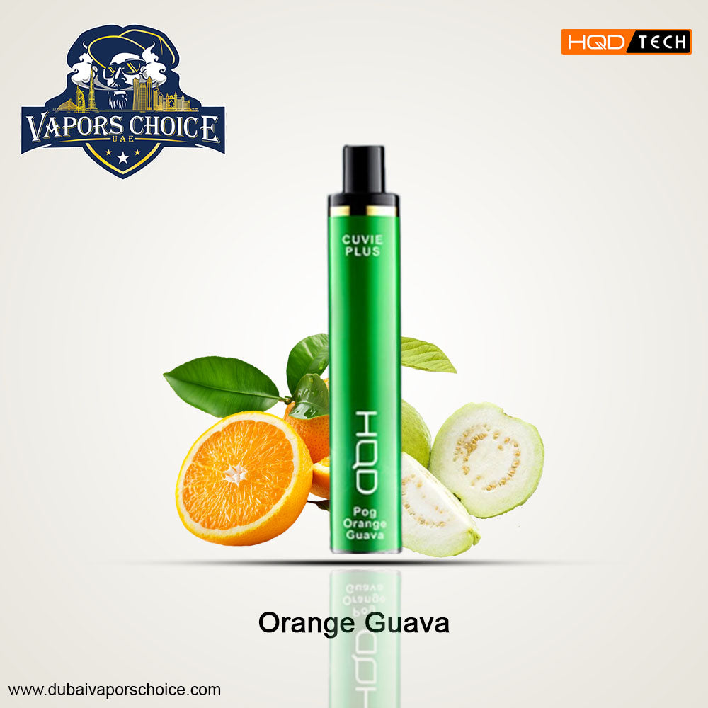 HQD Cuvie Plus (50mg) 1200 PUFFS - DISPOSABLE VAPE Orange Guava UAE Abu Dhabi