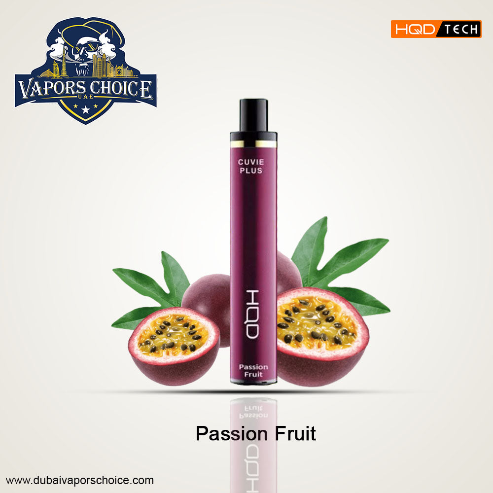 HQD Cuvie Plus (50mg) 1200 PUFFS - DISPOSABLE VAPE Passion Fruit UAE Abu Dhabi
