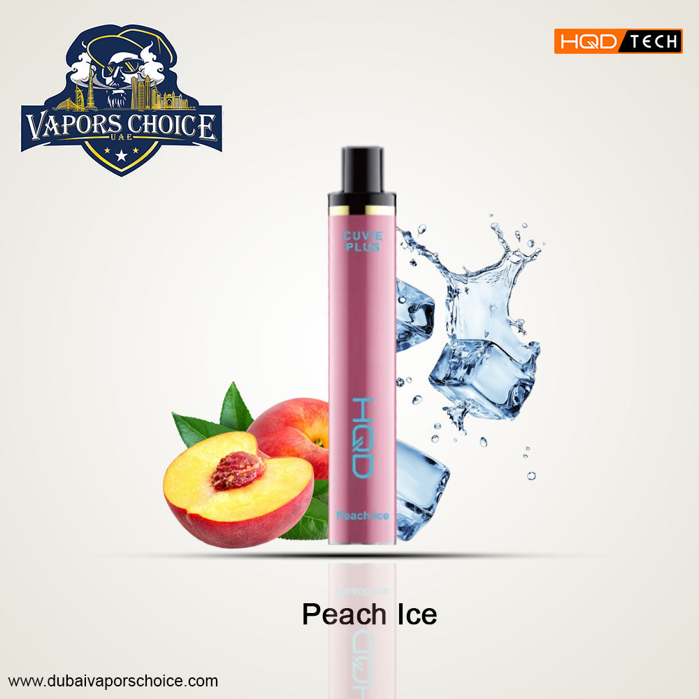 HQD Cuvie Plus (50mg) 1200 PUFFS - DISPOSABLE VAPE Peach Ice UAE Al Ain