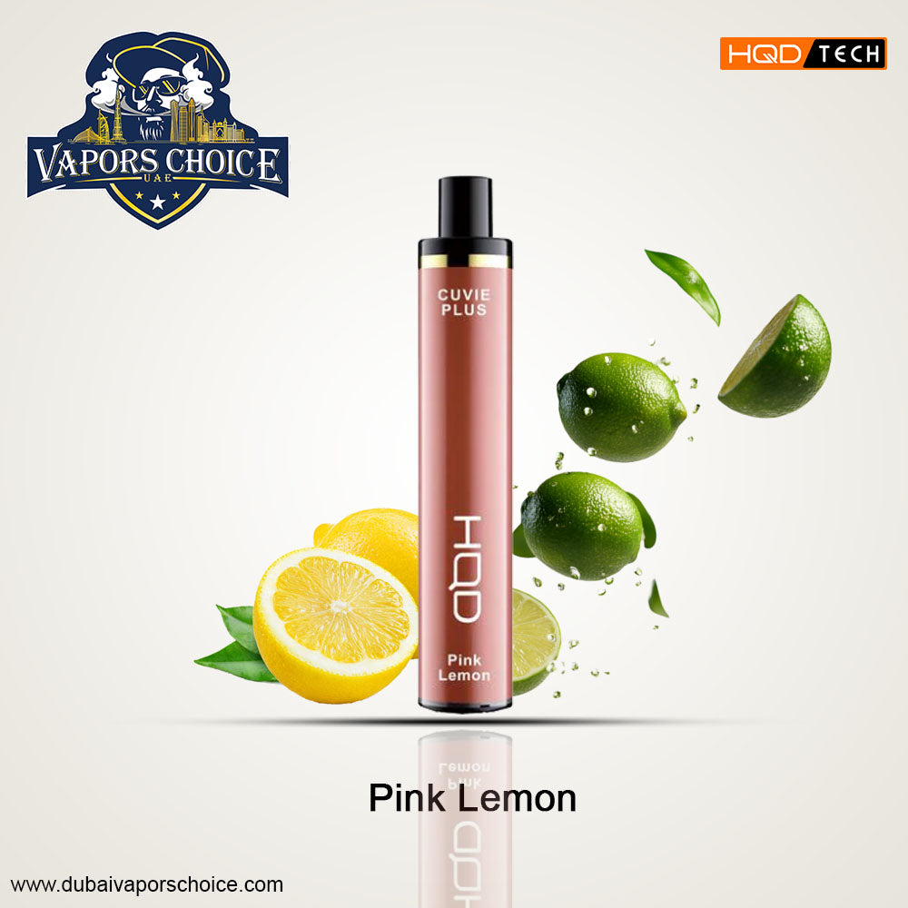 HQD Cuvie Plus (50mg) 1200 PUFFS - DISPOSABLE VAPE Pink Lemon UAE Al Ain