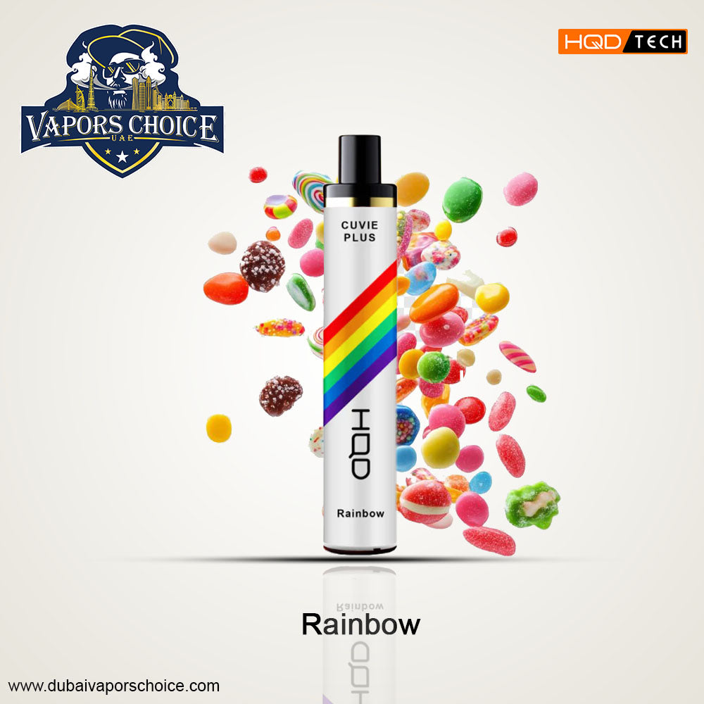 HQD Cuvie Plus (50mg) 1200 PUFFS - DISPOSABLE VAPE Rainbow UAE Abu Dhabi