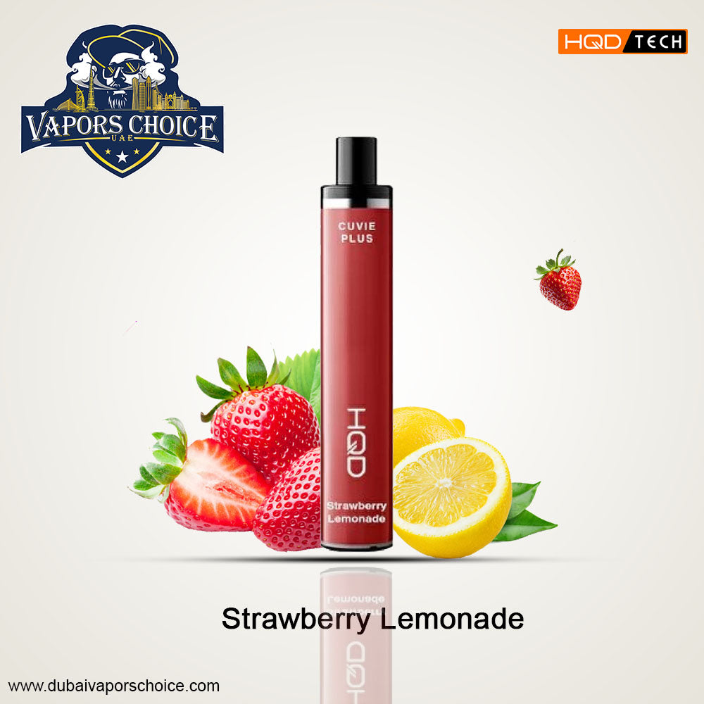 HQD Cuvie Plus (50mg) 1200 PUFFS - DISPOSABLE VAPE Strawberry Lemonade UAE Abu Dhabi