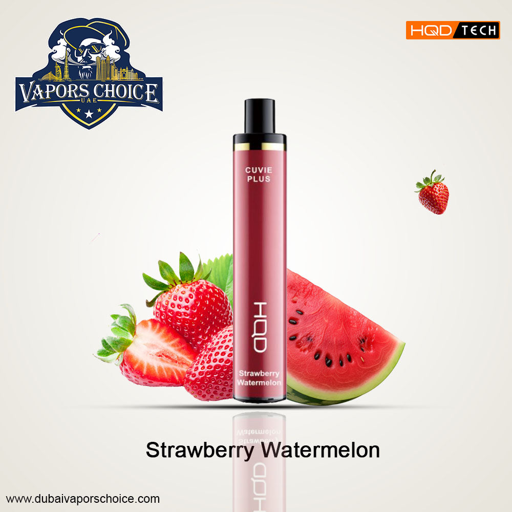 HQD Cuvie Plus (50mg) 1200 PUFFS - DISPOSABLE VAPE Strawberry Watermelon UAE Abu Dhabi