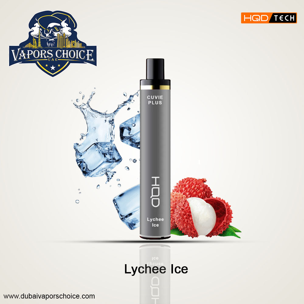 HQD Cuvie Plus (50mg) 1200 PUFFS  DISPOSABLE VAPE Lychee Ice UAE Abu Dhabi