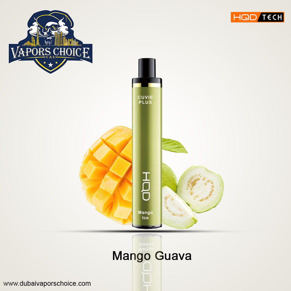 HQD Cuvie Plus (50mg) 1200 PUFFS  DISPOSABLE VAPE Mango Guava UAE Abu Dhabi