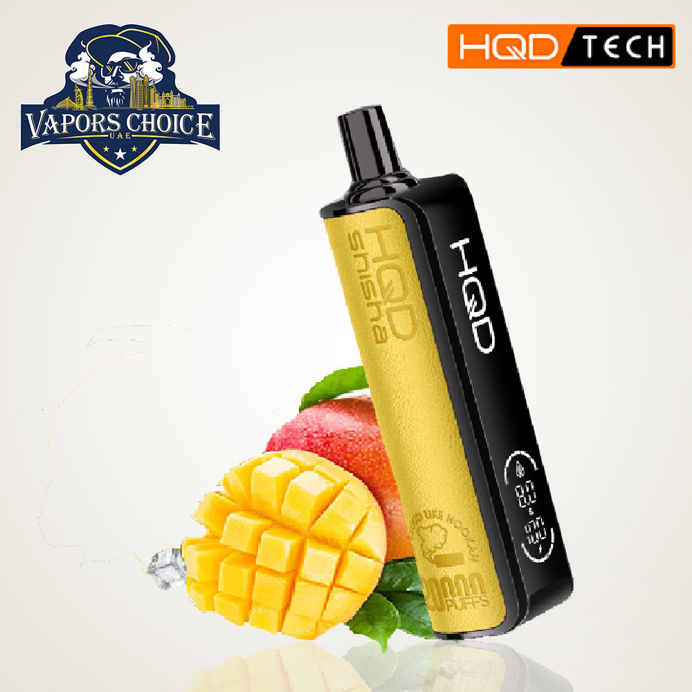 HQD Shisha (3mg) 20000 PUFFS DTL-DISPOSABLE VAPE Mango Ice UAE Abu Dhabi
