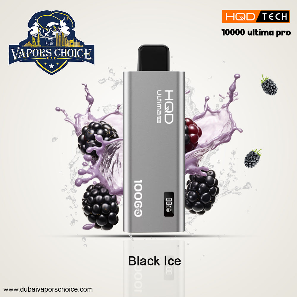 HQD ULTIMA PRO (50mg) 10000 PUFFS DISPOSABLE VAPE Black Ice UAE Abu Dhabi