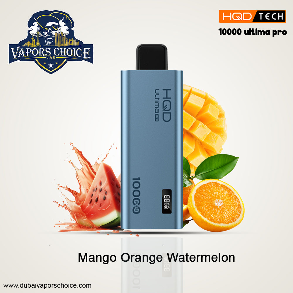 HQD ULTIMA PRO (50mg) 10000 PUFFS DISPOSABLE VAPE Mango Orange Watermelon UAE Dubai & Ajman