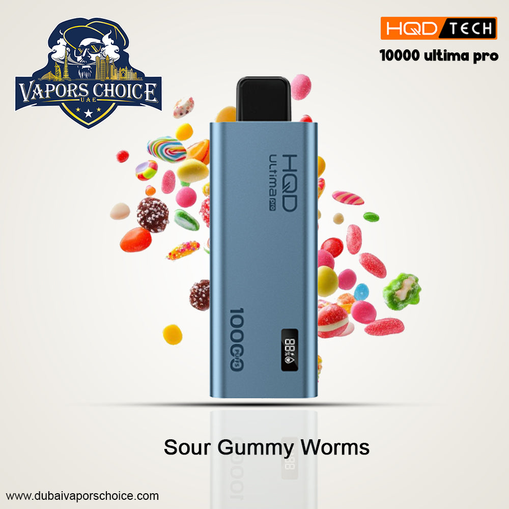 HQD ULTIMA PRO (50mg) 10000 PUFFS DISPOSABLE VAPE Sour Gummy Worms UAE Dubai & Sharjah
