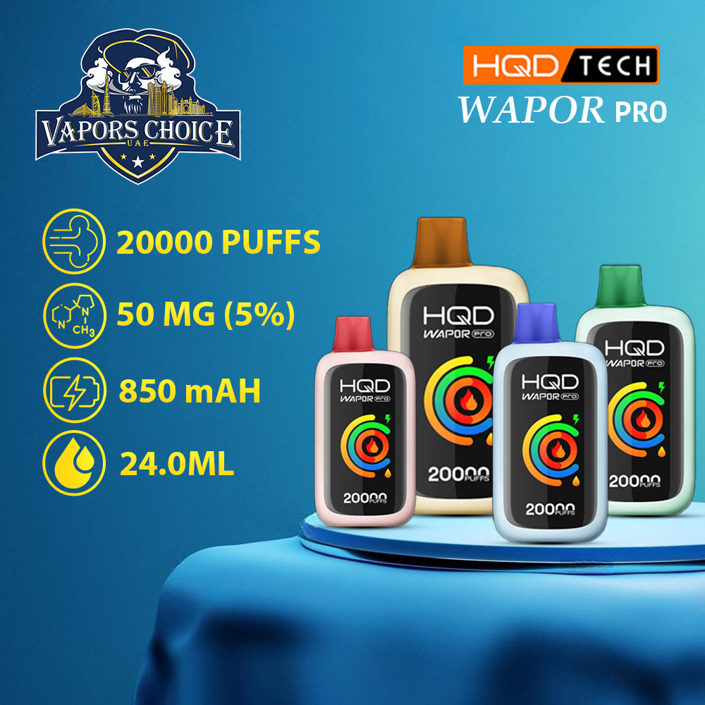 HQD WAPOR PRO (50mg) 20000 PUFFS - DISPOSABLE VAPE UAE Abu Dhabi