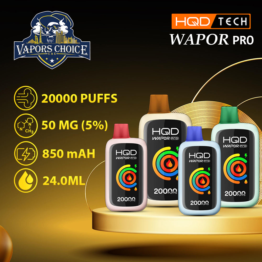 HQD WAPOR PRO (50mg) 20000 PUFFS - DISPOSABLE VAPE UAE Dubai