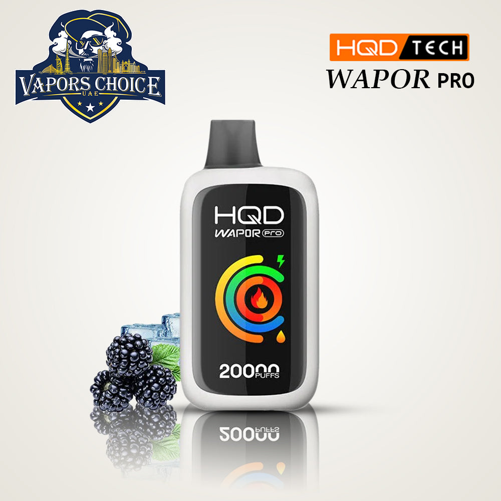 HQD WAPOR PRO (50mg) 20000 PUFFS - DISPOSABLE VAPE Black Ice UAE Ras Al Khaimah