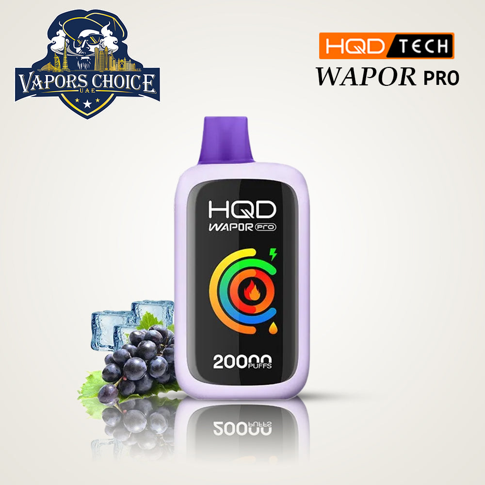 HQD WAPOR PRO (50mg) 20000 PUFFS - DISPOSABLE VAPE Grape Ice UAE Al Ain