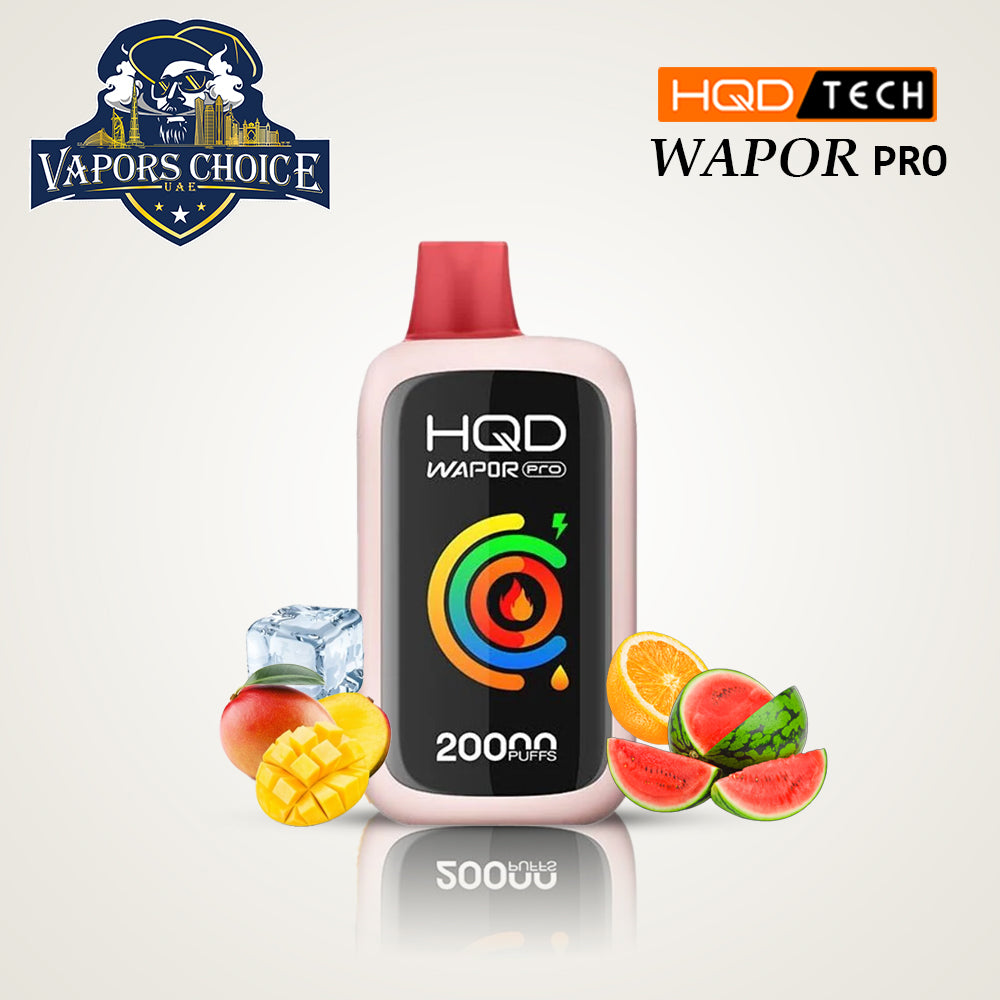 HQD WAPOR PRO (50mg) 20000 PUFFS - DISPOSABLE VAPE Mango Orange Watermelon UAE Ajman