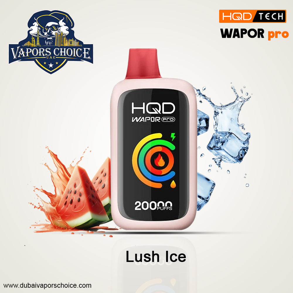 HQD WAPOR PRO (50mg) 20000 PUFFS & DISPOSABLE VAPE Lush Ice UAE Abu Dhabi