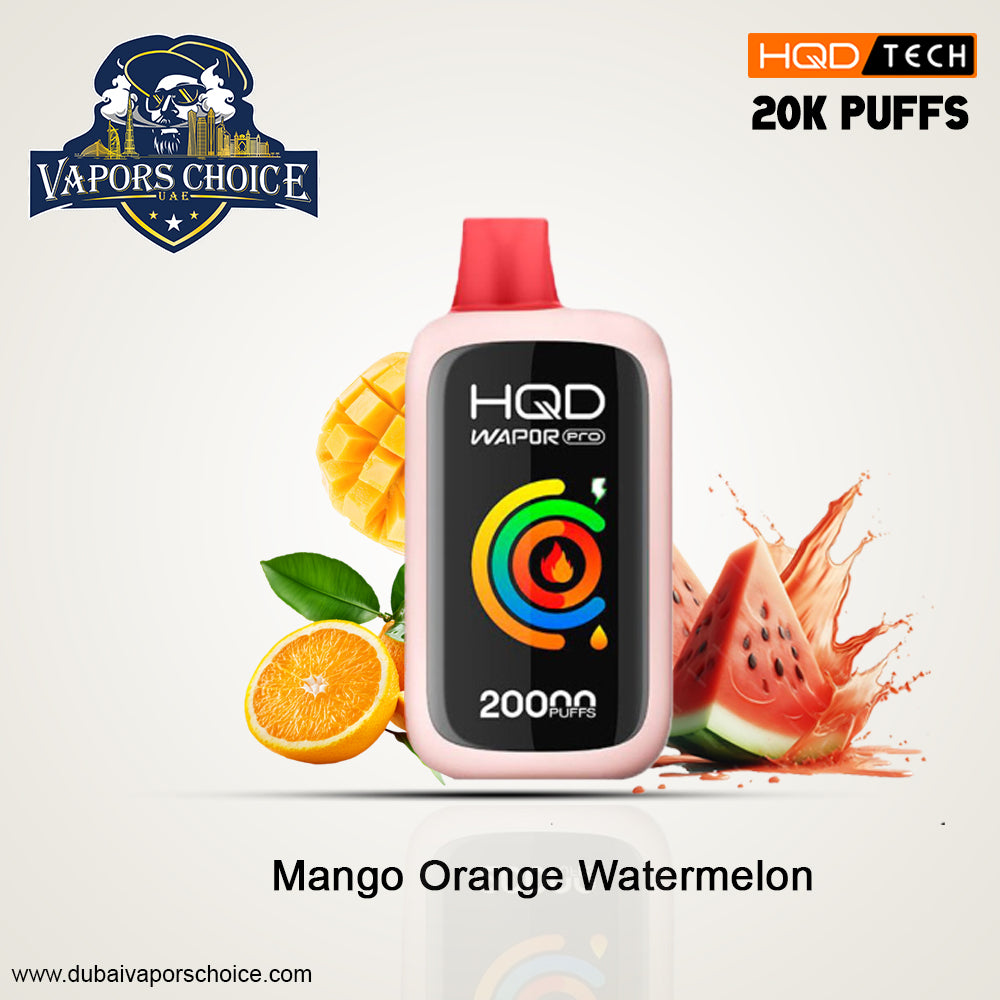 HQD WAPOR PRO (50mg) 20000 PUFFS & DISPOSABLE VAPE Mango Orange Watermelon UAE Abu Dhabi & Dubai