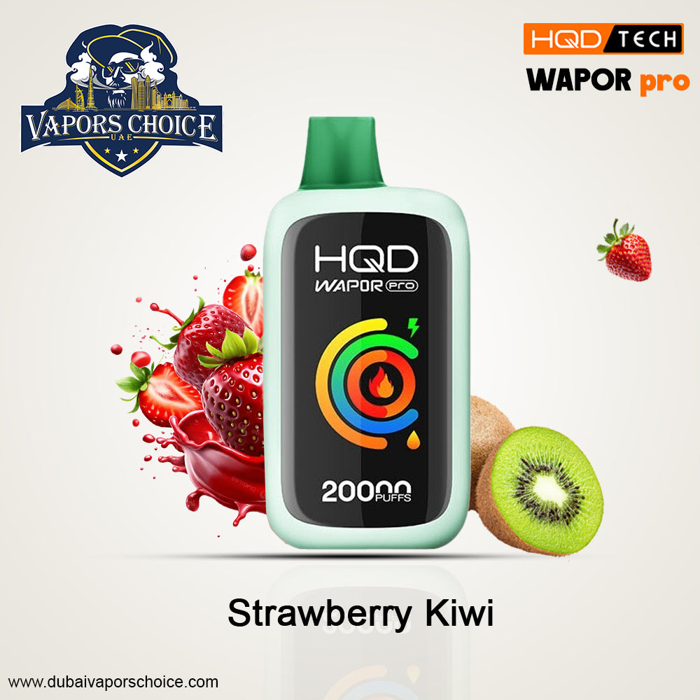 HQD WAPOR PRO (50mg) 20000 PUFFS & DISPOSABLE VAPE Strawberry Kiwi UAE Abu Dhabi