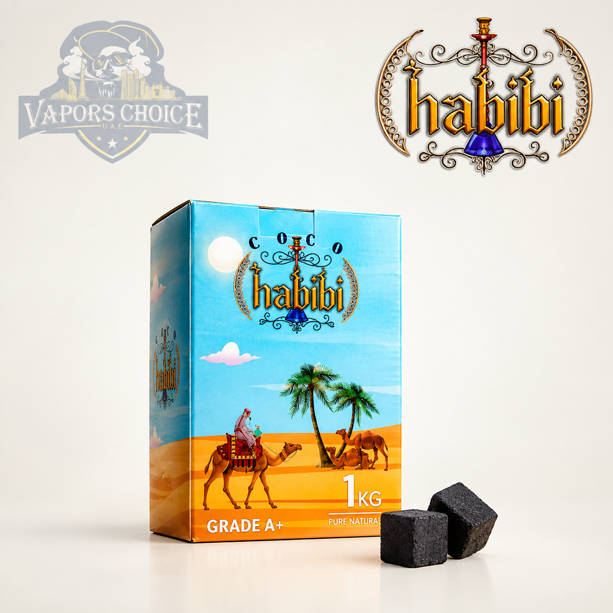 COCO HABIBI 1KG – Premium Natural Coconut Shisha Charcoal & Habibi 1KG & UAE & Abu Dhabi*Dubai