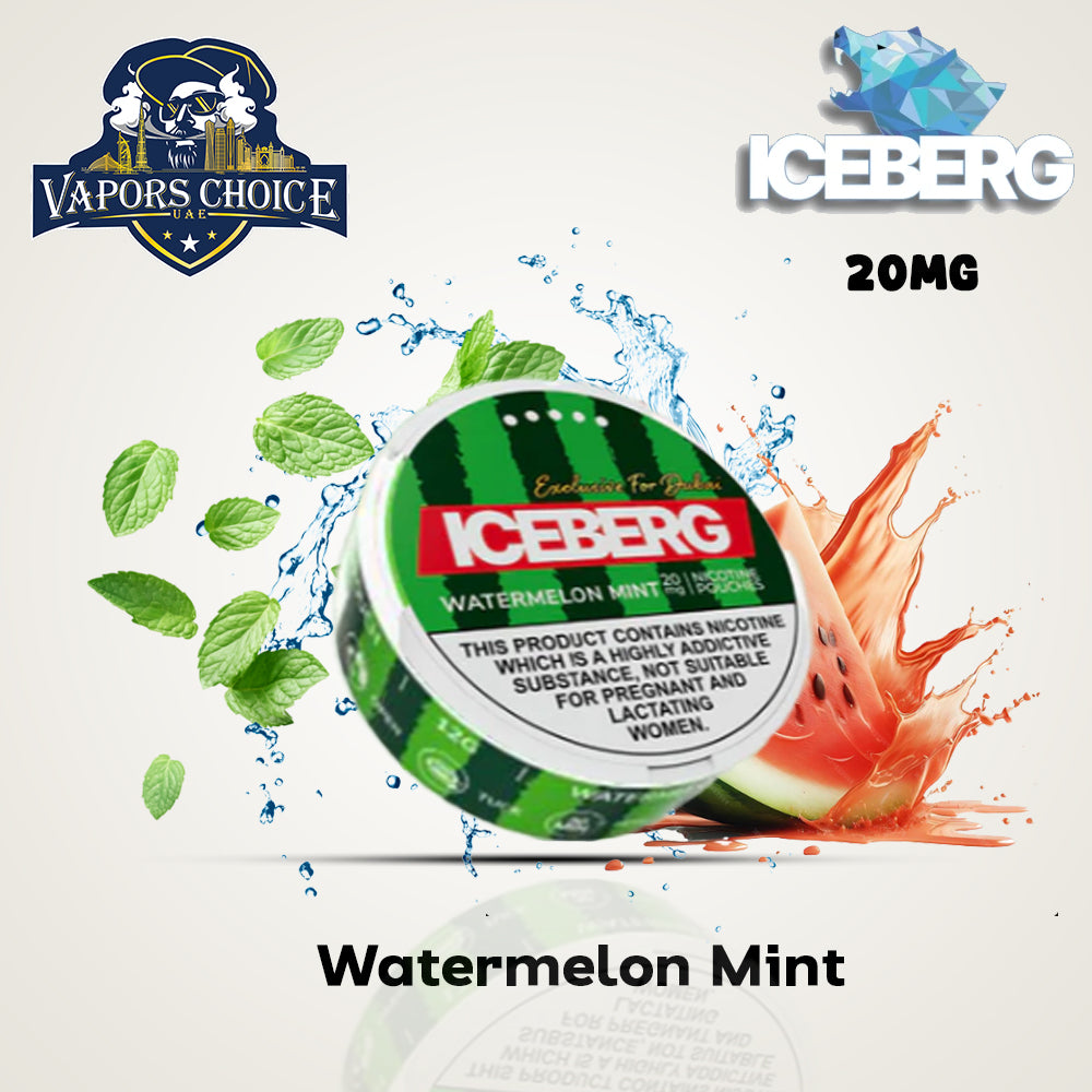 ICEBERG Nicotine Pouches 20mg Watermelon Mint UAE Al Ain & Dubai
