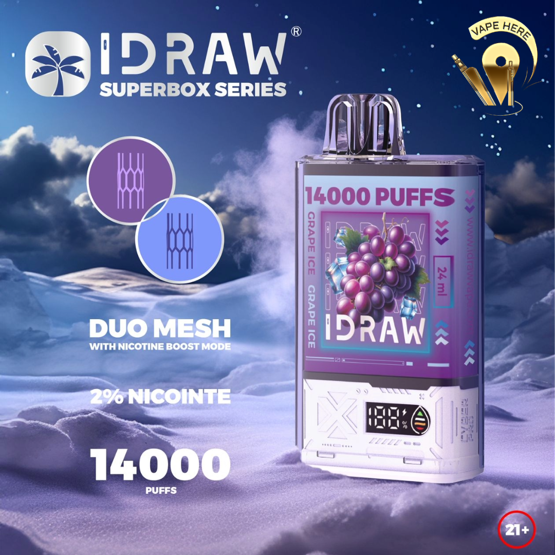 IDRAW SUPERBOX 14000 Puffs Disposable Vape UAE Dubai