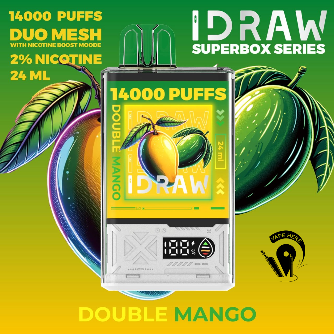 IDRAW SUPERBOX 14000 Puffs Disposable Vape Double Mango UAE Al Ain