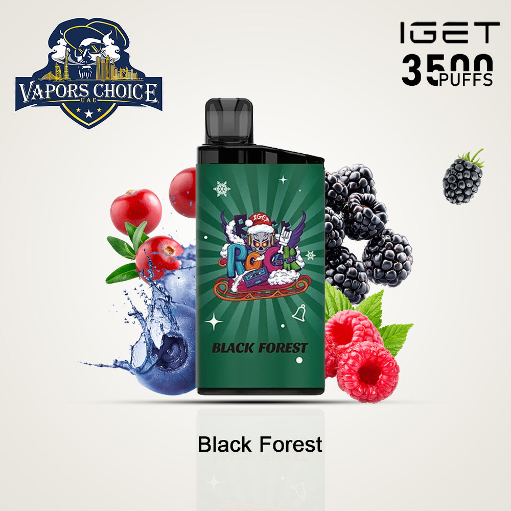 IGET BAR (50mg) 3500 PUFFS - DISPOSABLE VAPE Black Forest UAE Abu Dhabi