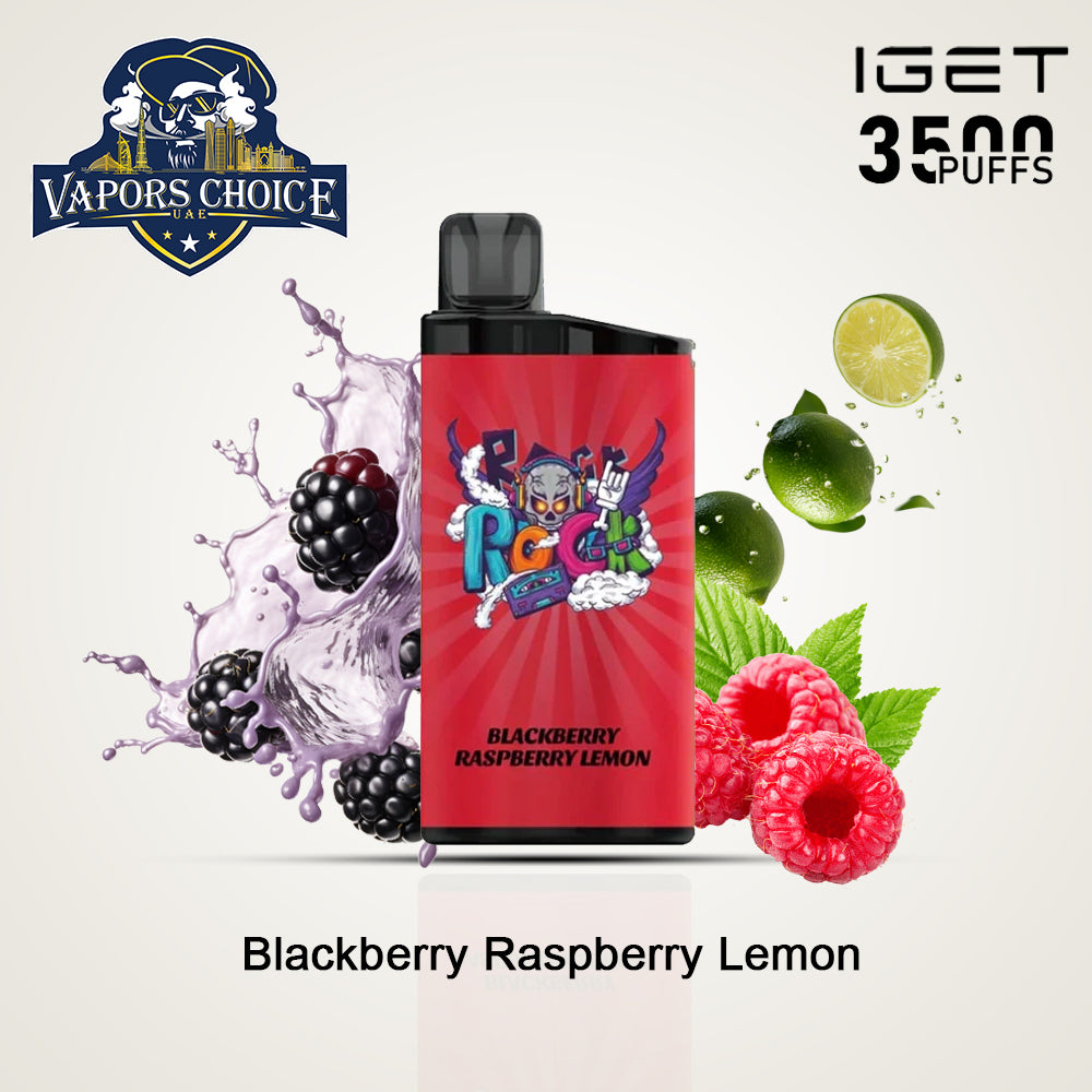 IGET BAR (50mg) 3500 PUFFS DISPOSABLE VAPE Blackberry Raspberry Lemon UAE Abu Dhabi & Ajman