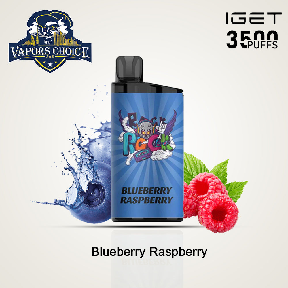 IGET BAR (50mg) 3500 PUFFS DISPOSABLE VAPE Blueberry Raspberry UAE Abu Dhabi & Sharjah