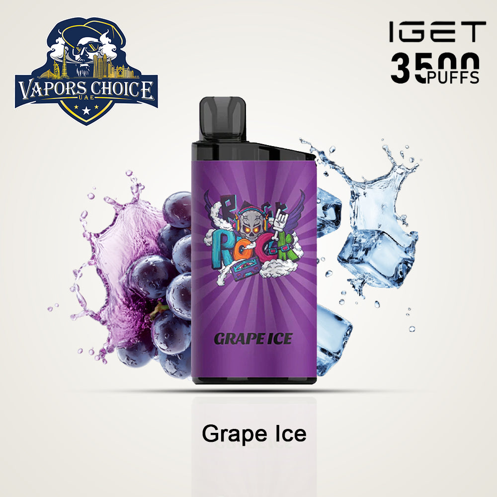 IGET BAR (50mg) 3500 PUFFS DISPOSABLE VAPE Grape Ice UAE Abu Dhabi & Fujairah